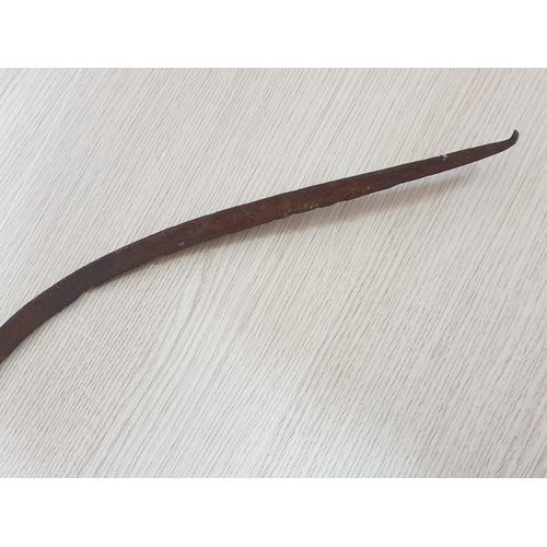 93 - Antique Hand Sickle Cast Iron with Wooden Handle