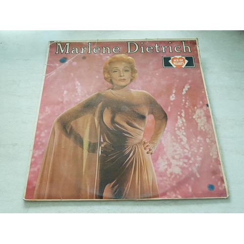 209 - 2 x Marlene Dietrich and Charles Aznavour LP's and 2 x Charles Aznavour Single Vinyl's (4)