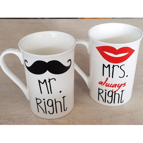 62 - Mrs and Mr Ring Breakfast Set inc; Mugs and Plates (2+2)