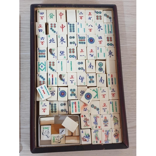 11 - Mahjong Chinese Domino Game in Wooden Box with Standard Rules