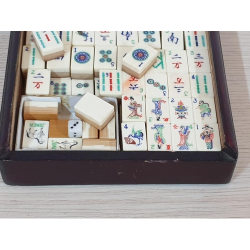 11 - Mahjong Chinese Domino Game in Wooden Box with Standard Rules