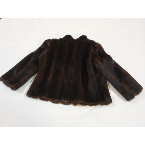 160 - Mon Soon Faux Fur Ladies Jacket with Large Decorative Buttons (Size UK14, EUR 42)