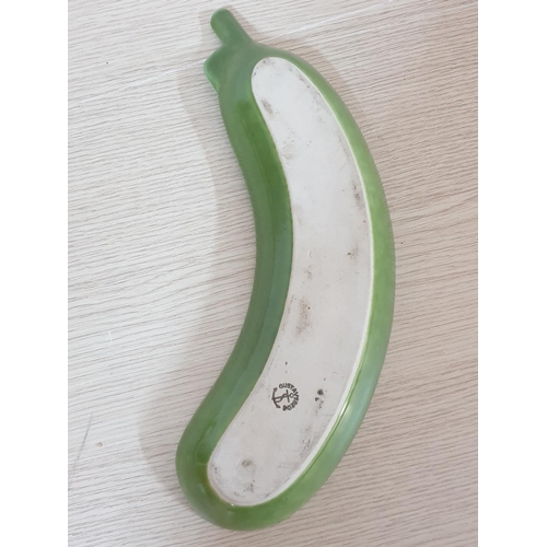 23 - Vintage 'Gustavsberg' Swedish Design Cucumber Plate, Circa 1950's, (Approx. L: 30cm), Together with ... 