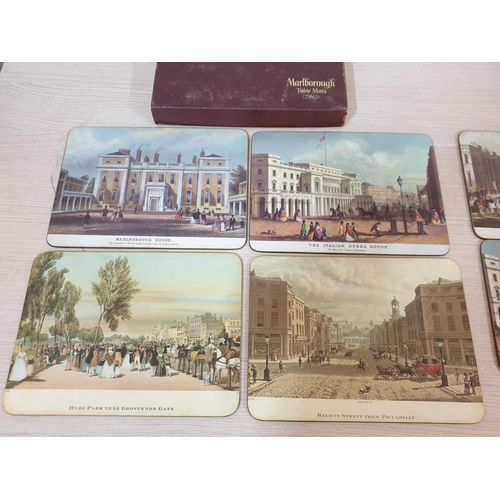 84 - Vintage Table Mats (4 x Large, 29 x 21.5cm each and 12 x Medium Size, 24.5 x 19.5cm each) with Scene... 