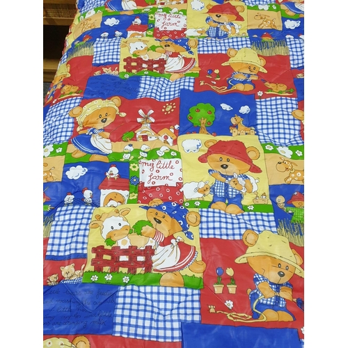 75 - Children's Bed Cover in Teddy Bear Pattern (165 x 210cm)