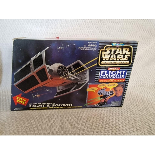 7 - Star Wars Collectable Toys; Episode I Battle Droid (84139) and Imperial Flight Controller with Darth... 