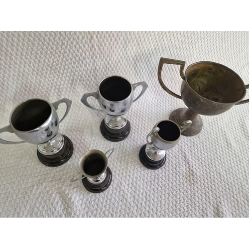 52 - Collection of 5 x Metal Trophy Cups, (5)