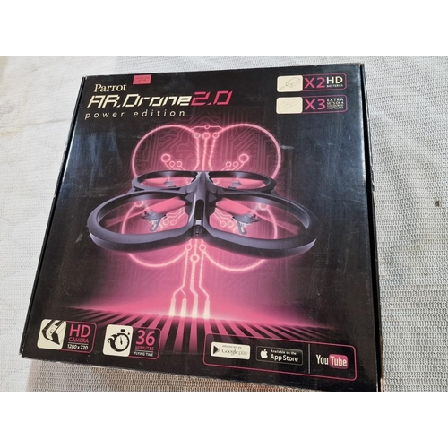 158 - Parrot AR. Drone 2.0 Power Edition, HD Camera, in Original Box, (Look Unused, Noted Battery A/F)