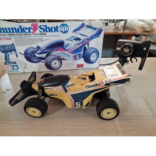 159 - Tamiya 1/14 Scale 'Thunder Shot' Quick Drive Radio Controlled Car, (Item: 46001), with Box, Untested