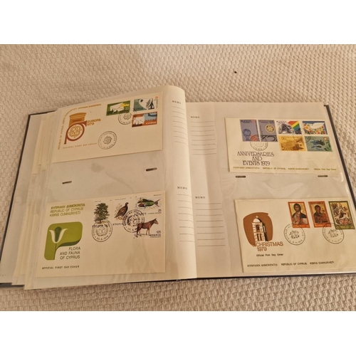 34 - Photo Album with Collection of Cyprus First Day Cover Stamps