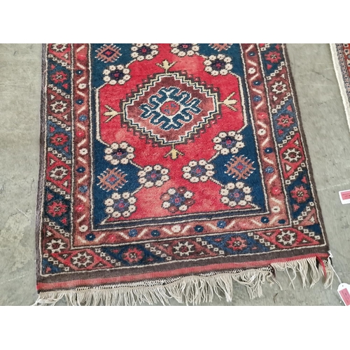 393 - Hand Woven Persian Style Carpet Runner with Geometric Design, (Approx. 75 x 305cm)