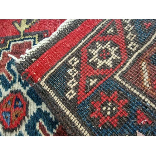 393 - Hand Woven Persian Style Carpet Runner with Geometric Design, (Approx. 75 x 305cm)