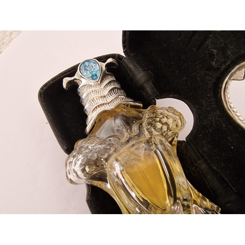 397 - 'Opulent Shaik Classic No 33' Perfume Bottle, Decorated with White Metal and Blue Stones, in Outer, ... 