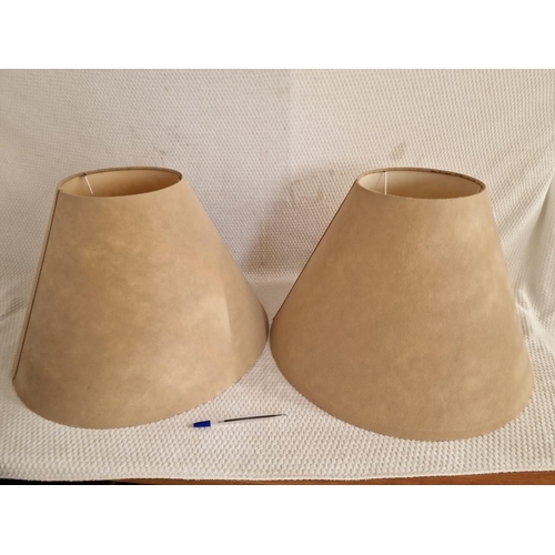 63 - Pair of Large Beige Colour Lamp Shades, (2)