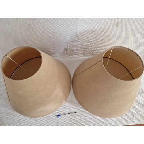 63 - Pair of Large Beige Colour Lamp Shades, (2)