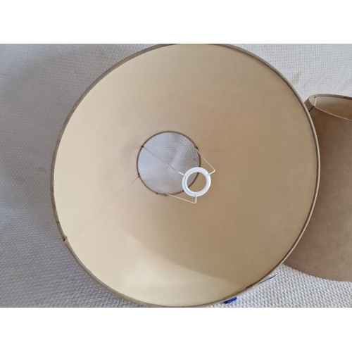 63 - Pair of Large Beige Colour Lamp Shades, (2)