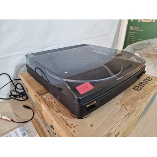 402 - Aiwa Stereo Turntable / Record Player, (Model: PX-E850) with Box, (Untested)