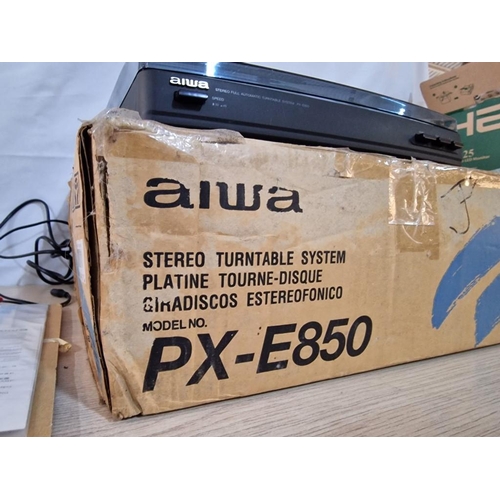 402 - Aiwa Stereo Turntable / Record Player, (Model: PX-E850) with Box, (Untested)