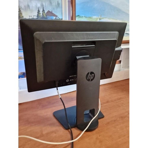 410 - HP 'Z24i' Computer Monitor / IPS Display, 24'' with Adjustable Height and Angle Stand, with Box * Ba... 