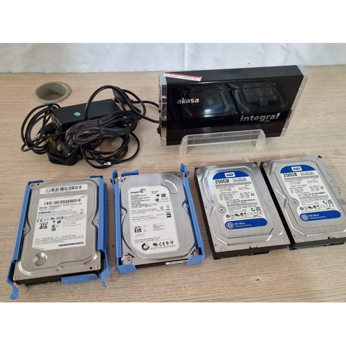 413A - 4 x Computer Internal Hard Drives; Samsung 500GB HD502HJ, Seagate 500GB ST500DM002 and 2 x WD 250GB ... 