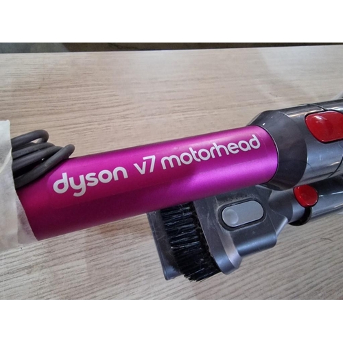 288 - Dyson v7 Motorhead Stick Cordless Vacuum Cleaner (Model: TS1-UK-MHV0801A with Head Attachments, * Nb... 