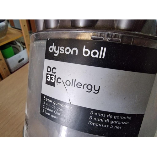 289 - Dyson Ball DC 33 C Allergy Vacuum Cleaner, (Model: PD1-EU-JGA3455A) with Head Attachments and Filter... 