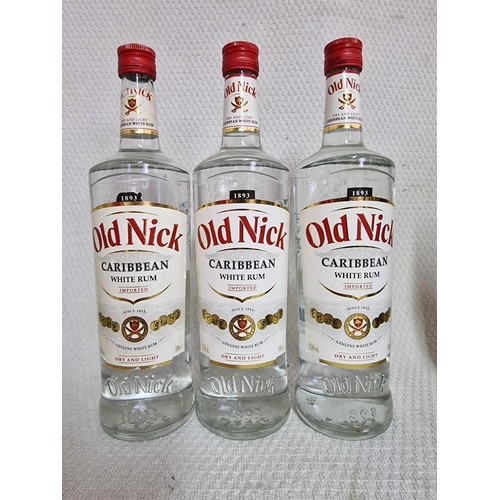 340 - 3 x Bottles of 'Old Nick' Caribbean White Rum, 100cl, 37.5%, (3)