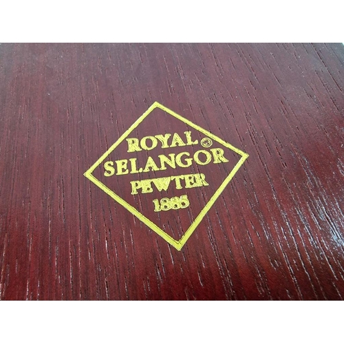 171 - Royal Selangor Pewter Tea Caddy in Wooden Presentation Case, Together with 6oz Hip Stainless Steel &... 