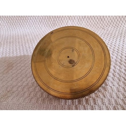 174 - Small Round Marble Bowl, Together with Marble Ashtray with Brass Claw Feet and Vintage Brass Powder ... 