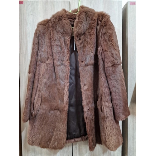 361 - Coney Fur Jacket, Size 14