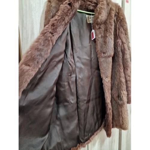 361 - Coney Fur Jacket, Size 14