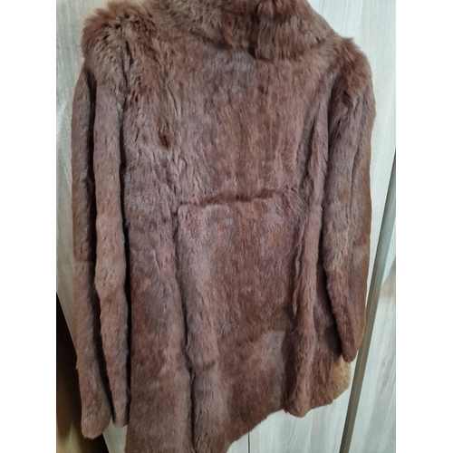 361 - Coney Fur Jacket, Size 14