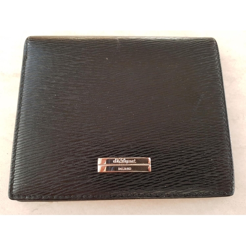 222 - St. Dupont Black Leather Small Men's Wallet / Card / ID Holder