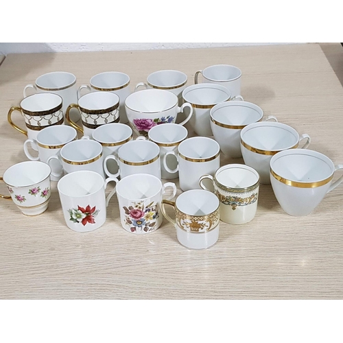 244 - Assorted Box of 22pcs Porcelain Cups in Various Shapes, Sizes, Brands etc for Tea / Coffee Cups