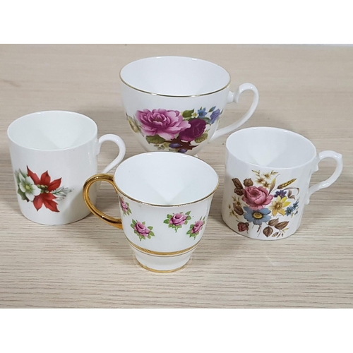 244 - Assorted Box of 22pcs Porcelain Cups in Various Shapes, Sizes, Brands etc for Tea / Coffee Cups