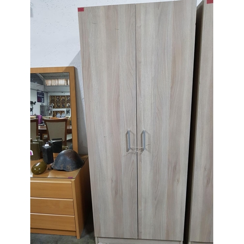 308 - 2 - Door Wardrobe Light Oak Effect (71 x 52 x 181cm)