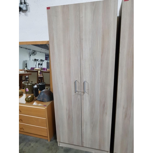 308 - 2 - Door Wardrobe Light Oak Effect (71 x 52 x 181cm)