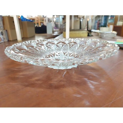 316 - Retro Style Cut Glass Large Fruit Bowl (Ø33cm)