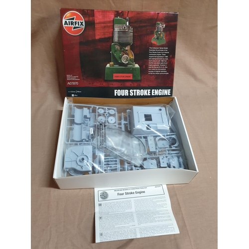 321 - Airfix Four Stroke Engine Model Kit A07870 (W:122mm x H:198mm, 68pcs)