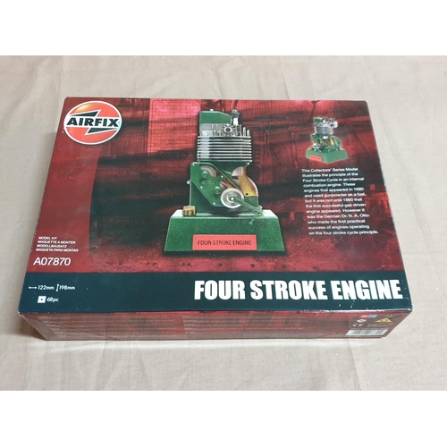 321 - Airfix Four Stroke Engine Model Kit A07870 (W:122mm x H:198mm, 68pcs)