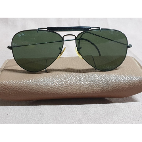 485 - Aviator Ray Ban Sunglasses in Black Case (A/F)