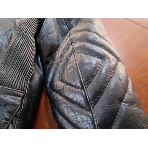 419 - Leather Motorcycle Jacket 'The Bee Clothing Company Ltd', with Thermal Insulation (Size 46), Togethe... 