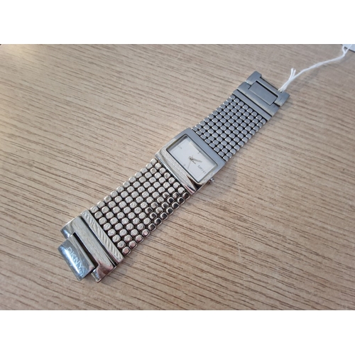 785 - DKNY Ladies Stainless Steel Wrist Watch on Bracelet Strap * Running When Lotted *