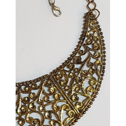 791 - Ethnic Style Brass Jewellery Bracelet and Necklace