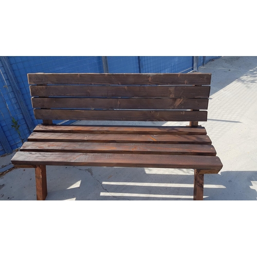 793 - Large Wooden Outdoor Bench (Approx L:117cm)