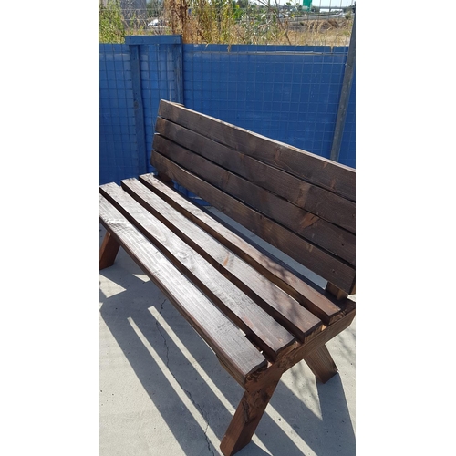 793 - Large Wooden Outdoor Bench (Approx L:117cm)