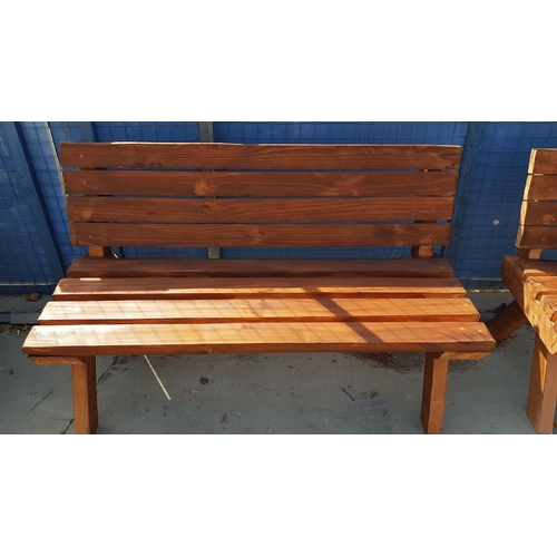 794 - Large Wooden Outdoor Bench (Approx. L:118cm)