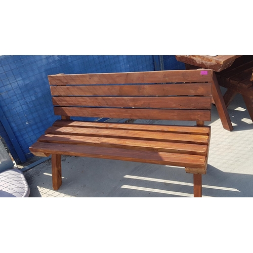 795 - Large Wooden Outdoor Bench (Approx. L:118cm)