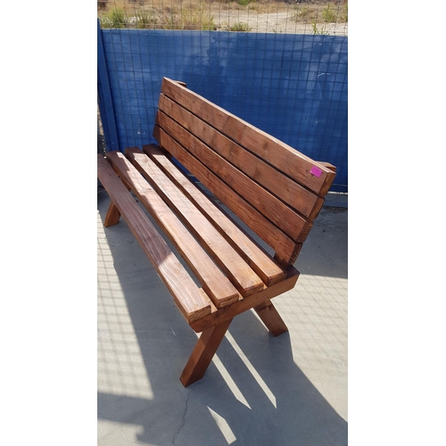 795 - Large Wooden Outdoor Bench (Approx. L:118cm)