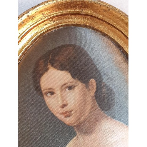 800 - Vintage Style Oval Miniature of Neoclassical Painter Jacques Louis David 